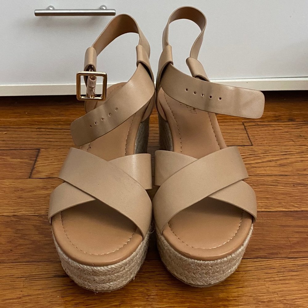 J. Crew Factory Tan Espadrille Wedges